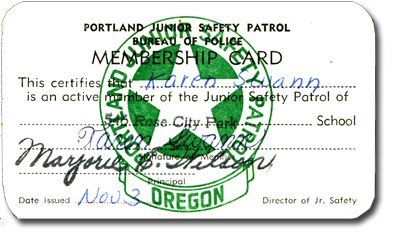  Safety Patrol ID Card (AKA get out of class free card) 